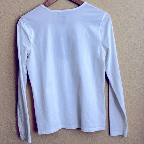 Ralph Lauren Jeans Co Long Sleeve Crewneck White Tee - Picture 2 of 7